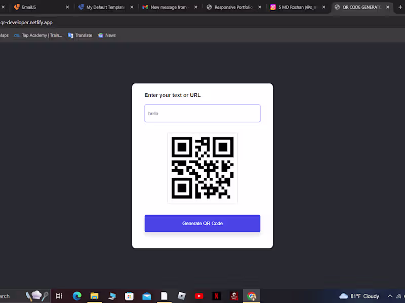 Cover image for QR code generator using API integration