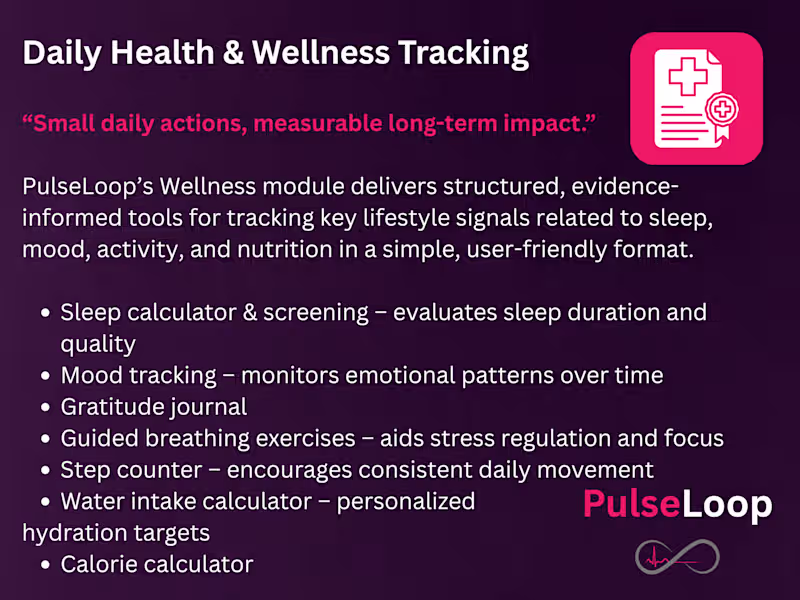 Cover image for Daily Health & Wellness Tracking
