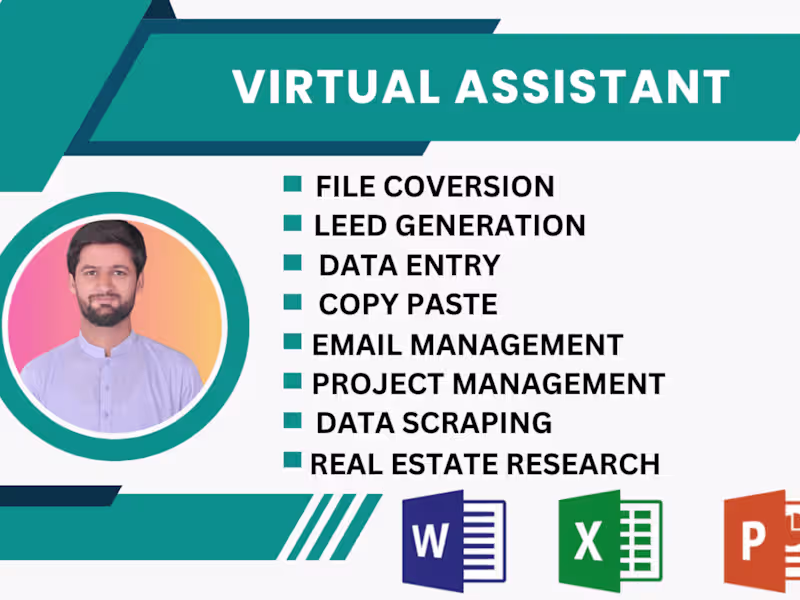 Cover image for I will be your administrative personal virtual assistant