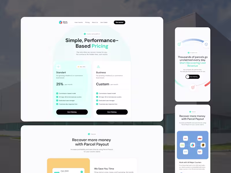 Cover image for Parcel Payout | FinTech SaaS