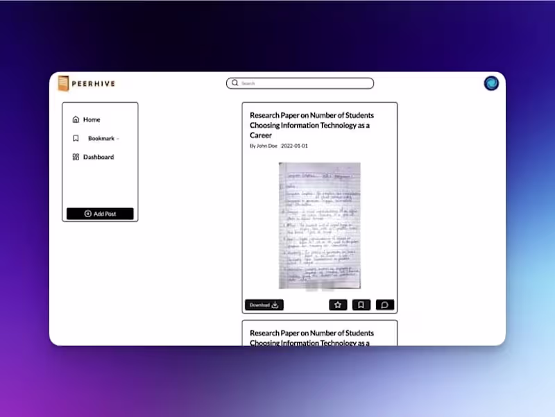 Cover image for PeerHive: Revolutionizing Study Material Sharing