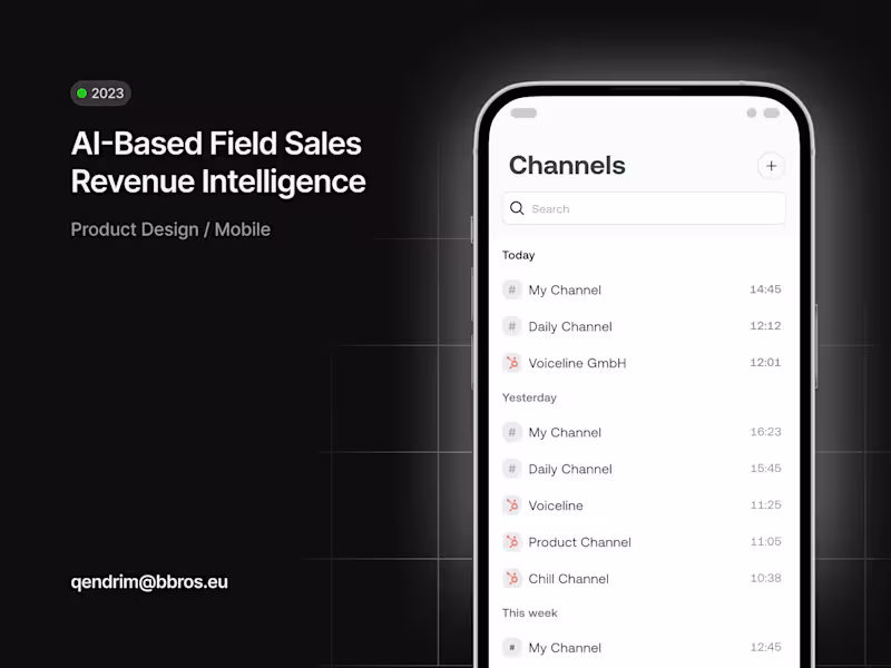 Cover image for Voiceline - AI-Based Field Sales Revenue Intelligence