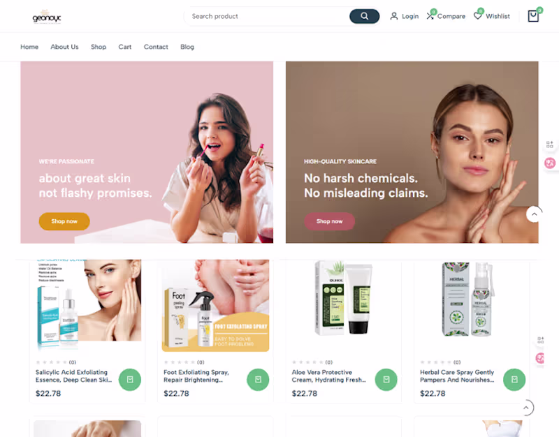 Cover image for Geonoyc Ecommerce website design