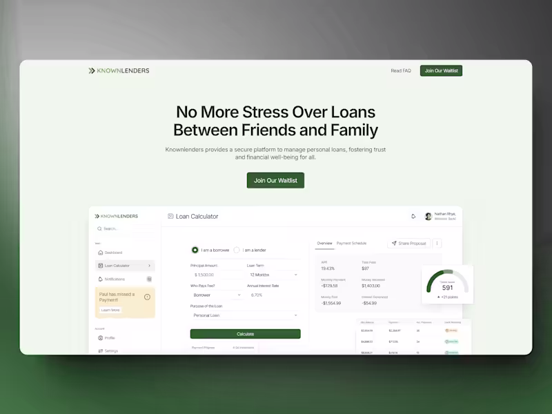 Cover image for Empowering Fair Lending with Knownlenders: Framer Development