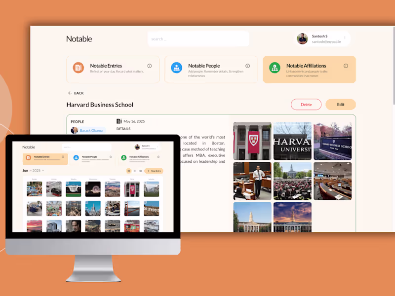 Cover image for Notable Journaling App built on Bubble