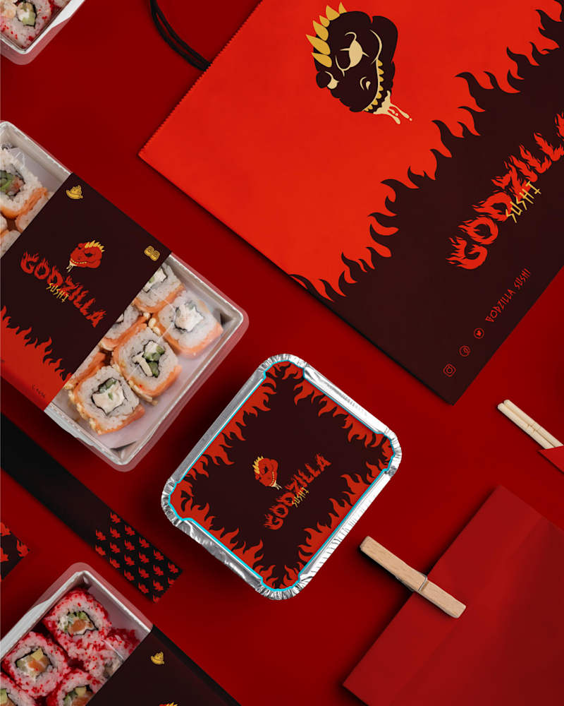 Cover image for Godzilla Sushi Branding & Design