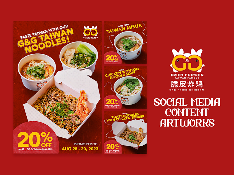 Cover image for G&G Taiwan Fried Chicken Social Media Content Artworks
