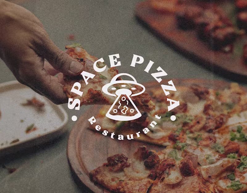 Cover image for Space pizza brand identity
