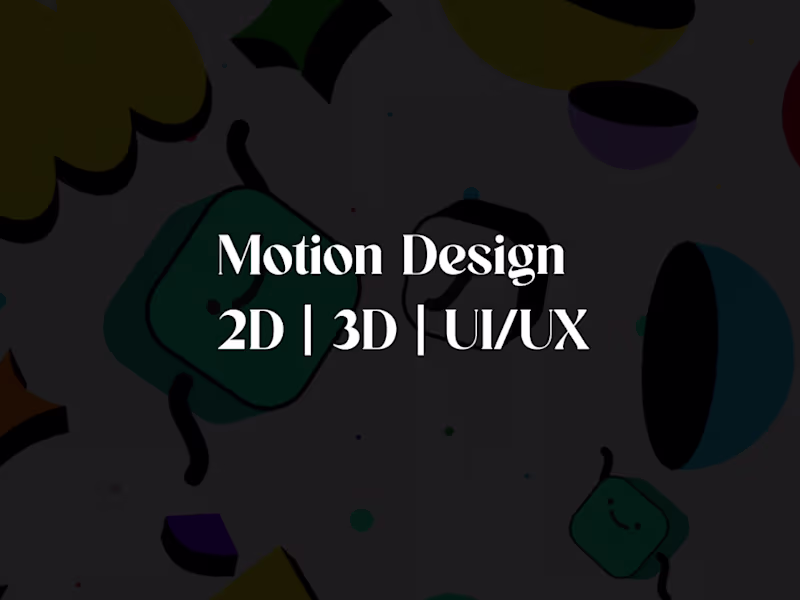 Cover image for Motion Design/ Animation