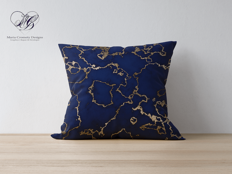 Cover image for Royal blue marble metallic