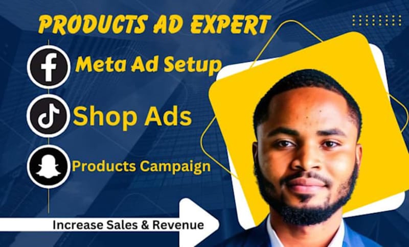 Cover image for I will setup ads tiktok products facebook ads campaign snapchat…