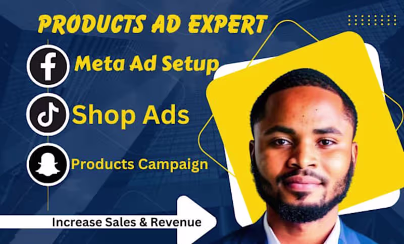 Cover image for I will setup ads tiktok products facebook ads campaign snapchat…
