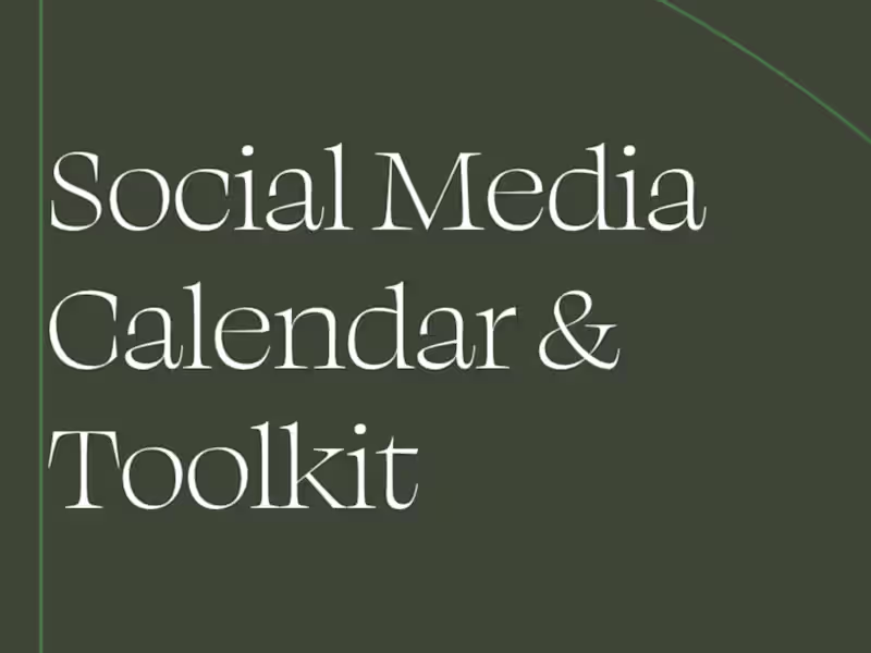 Cover image for Social Media Calendar & Toolkit