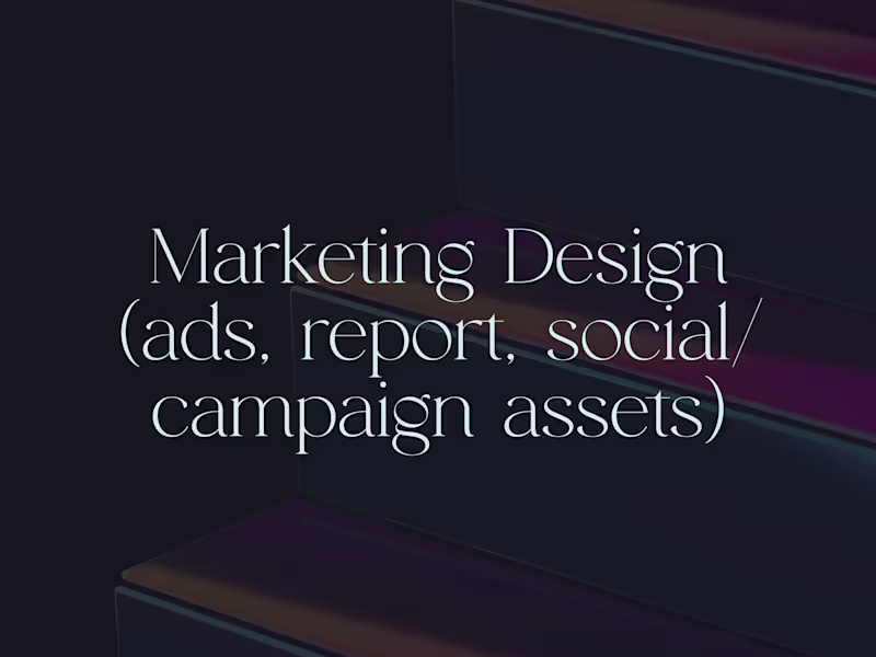 Cover image for Marketing Design (Ads, Social, Emails, Campaign Assets)