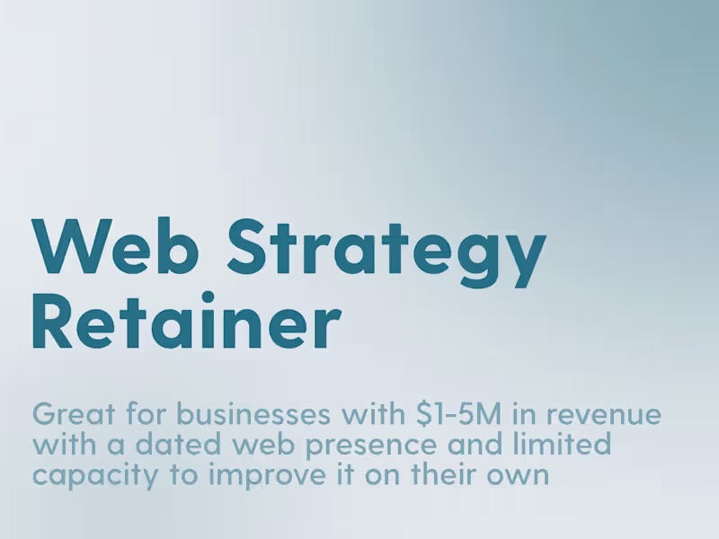 Cover image for Web Strategy Retainer