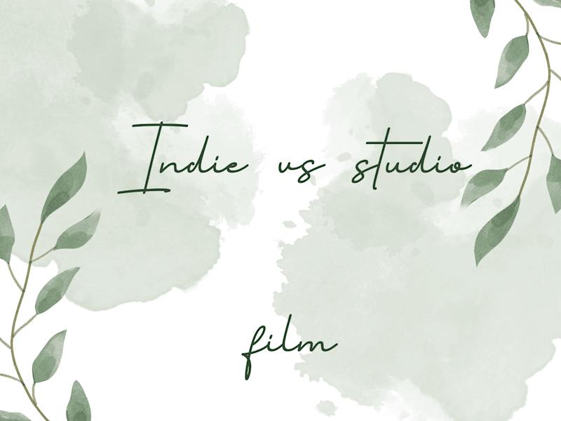 Cover image for Independent film vs studio film