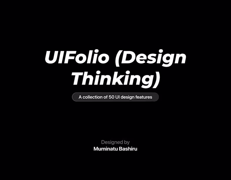Cover image for UIFolio (50 Design Thinking)