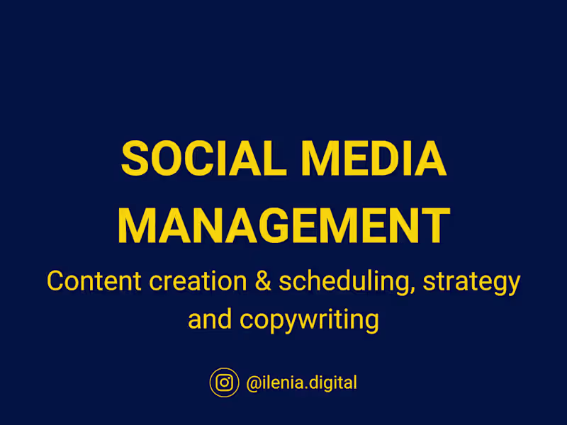 Cover image for Social Media Management