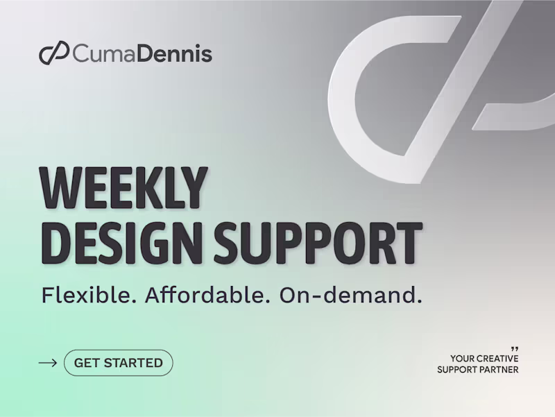 Cover image for Weekly Design Retainer (Creative Support Partner)