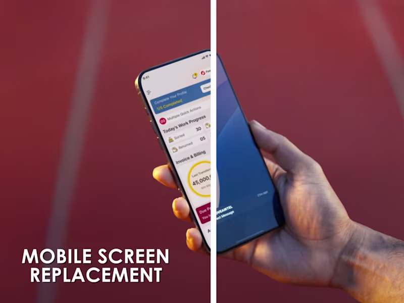 Cover image for Mobile Screen Replacement & Background Cleanup