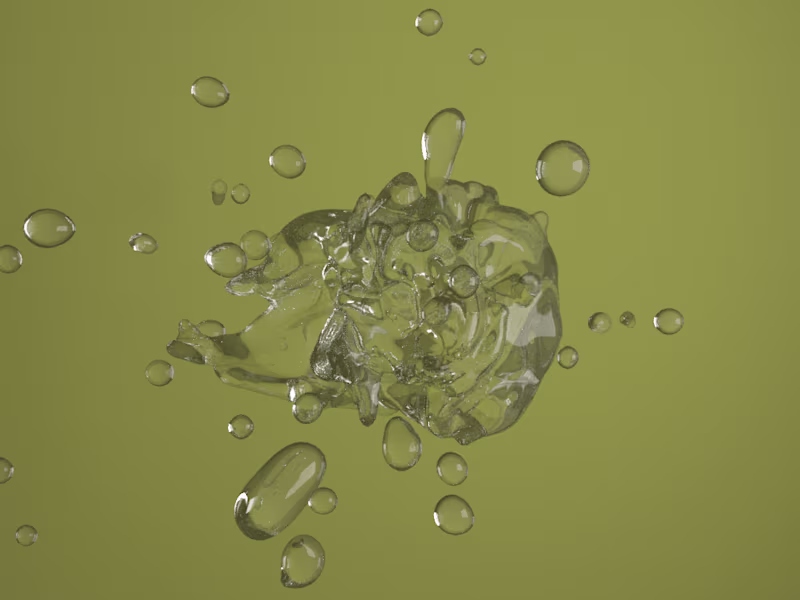 Cover image for HOUDINI SMALL LIQUID SIMULATION - 3D ANIMATION