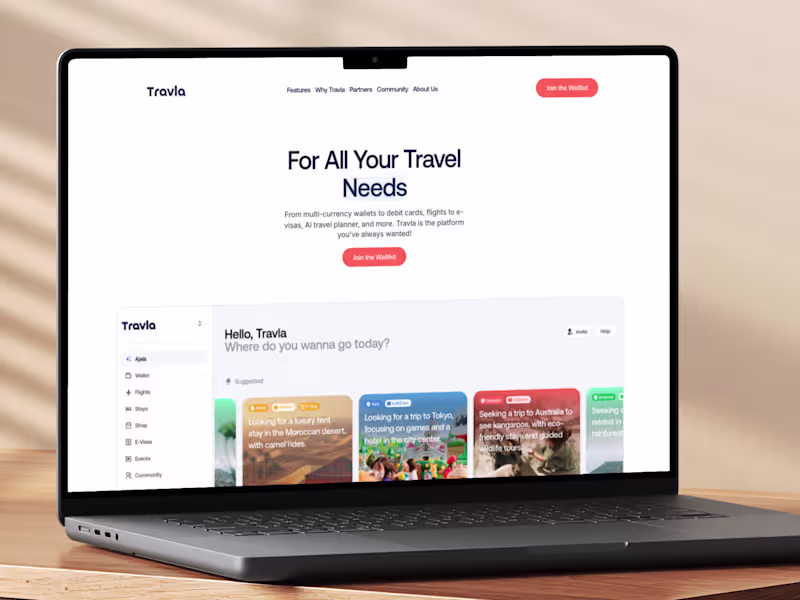 Cover image for Travla - Travel App