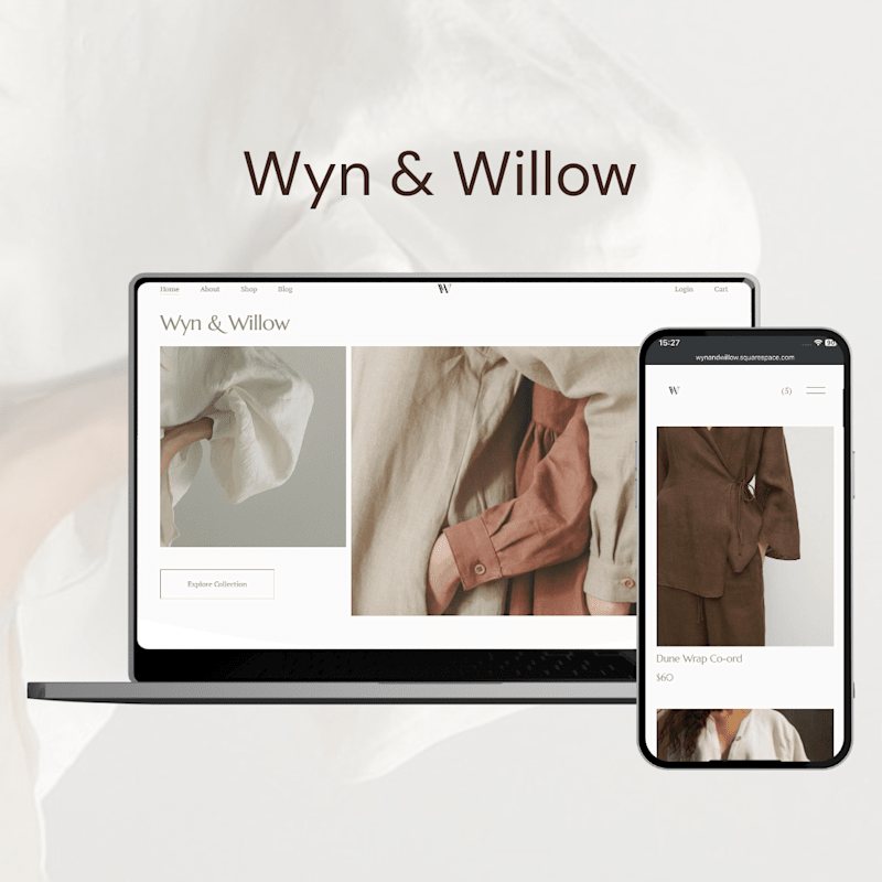 Cover image for Wyn & Willow - Linen Fashion Brand Website