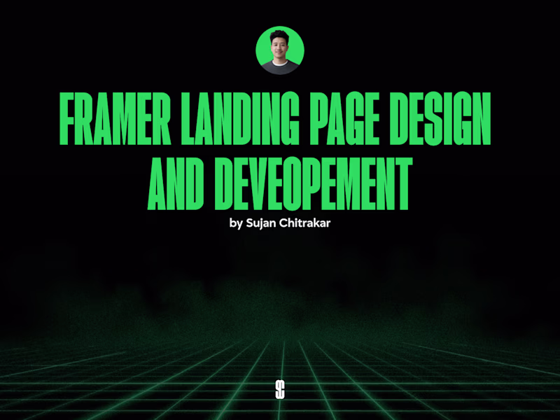 Cover image for Framer Landing Page Design and Development