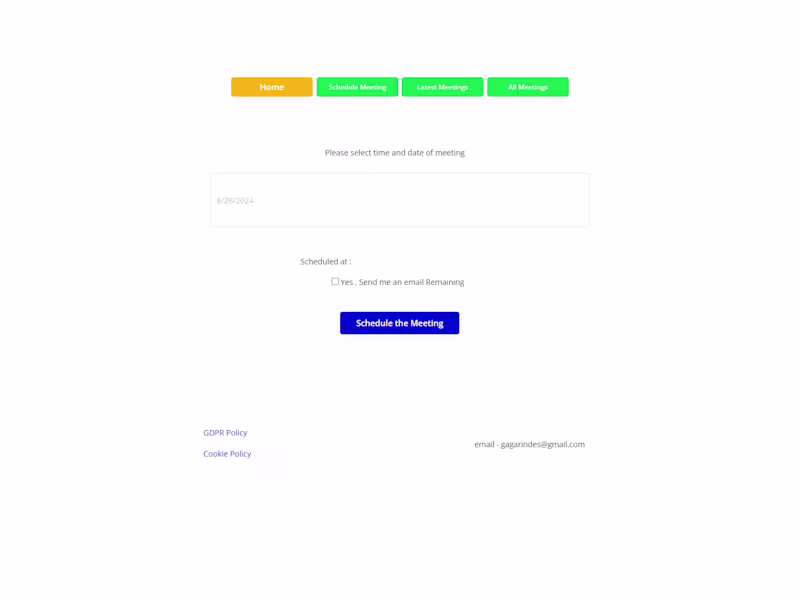 Cover image for Schedule meeting app 