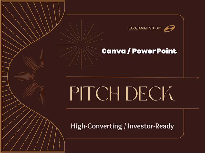Cover image for Startup Pitch Deck & Investor Presentation Design in Canva
