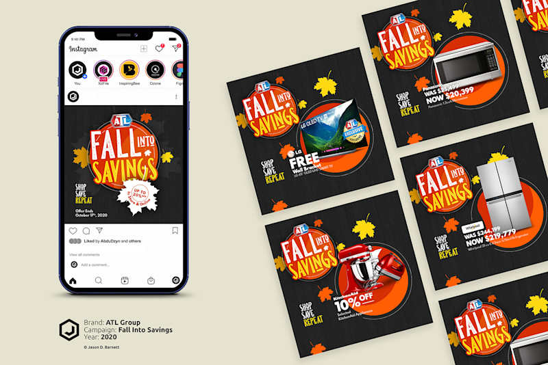 Cover image for ATL: Fall Into Savings (2020) Campaign on Behance