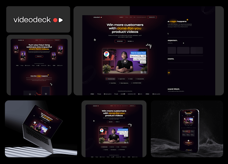 Cover image for VideoDeck Webflow Website Development
