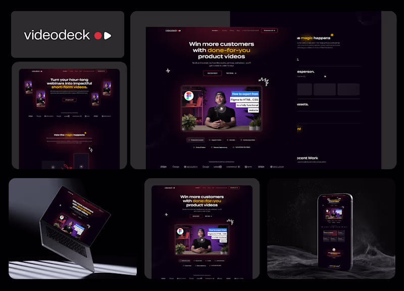 Cover image for VideoDeck Webflow Website Development