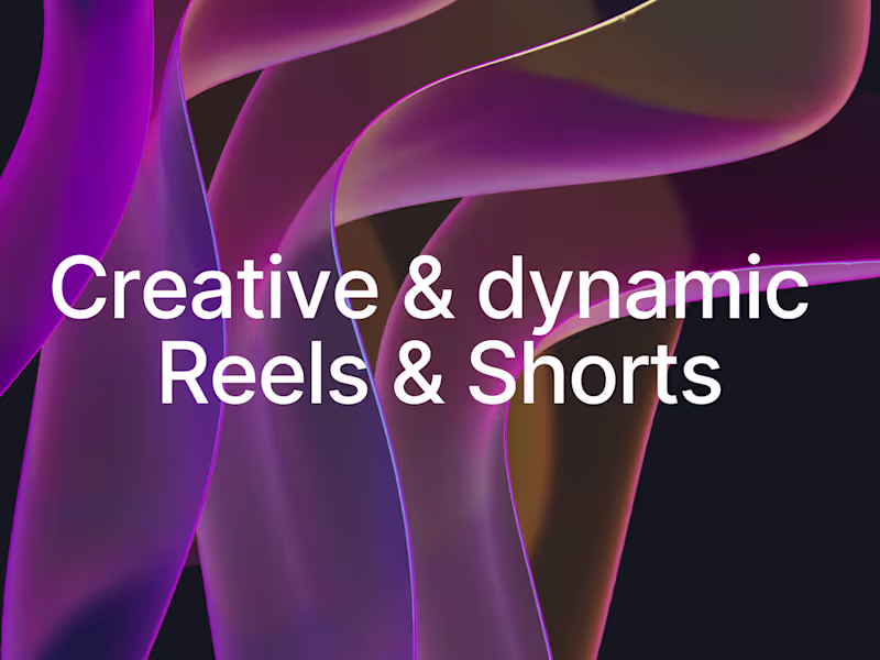 Cover image for Engaging creative shorts and reel videos.