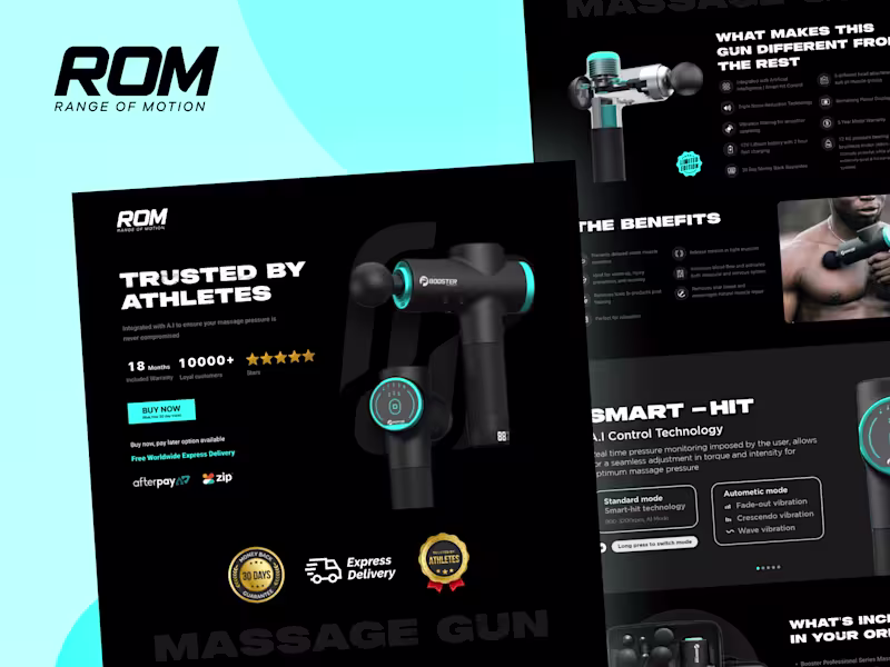 Cover image for ROM (Range of motion) Autralia Website UI