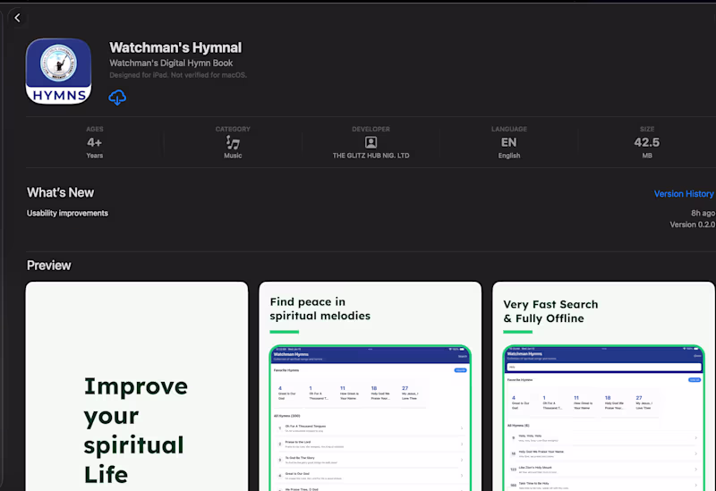 Cover image for Watchman's Hymnal: A Digital Hymn Book App