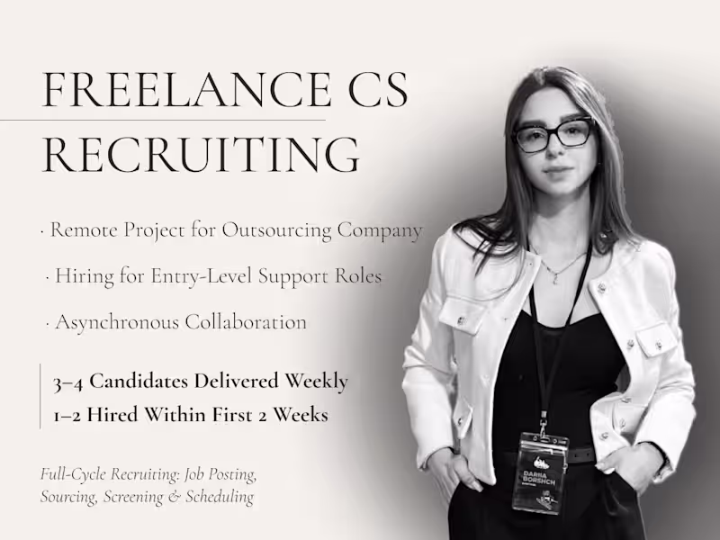 Cover image for Freelance Recruiting for Outsourcing Company