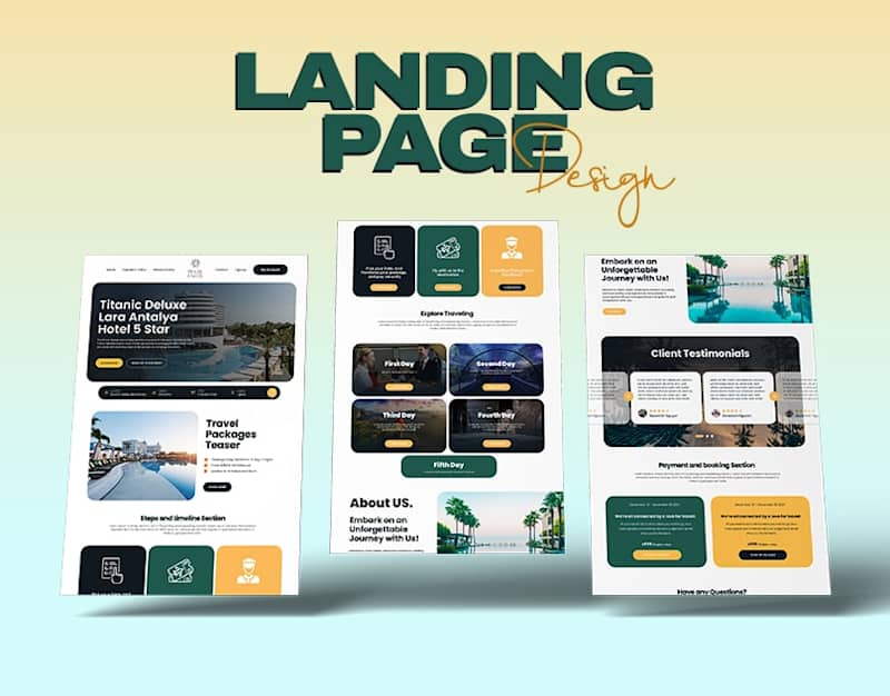 Cover image for Travel Tinker Ui Landing Page Design