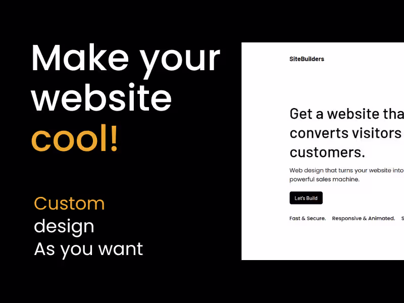 Cover image for Good looking website with smooth responsiveness & animations.