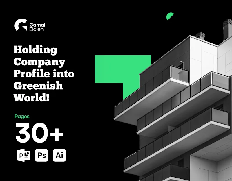 Cover image for Saudi Company Profile | Powerpoint | Green & Black