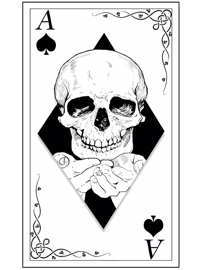 Cover image for Macabre Memento Mori Playing-Card Suite