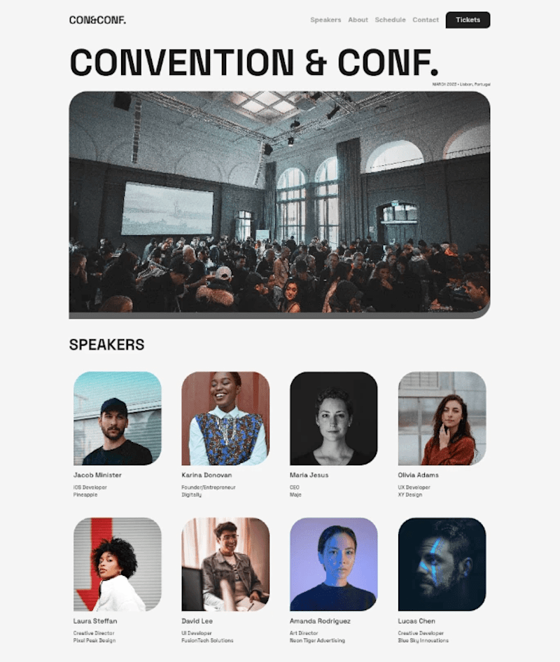 Cover image for Con&Conf - Events Website 