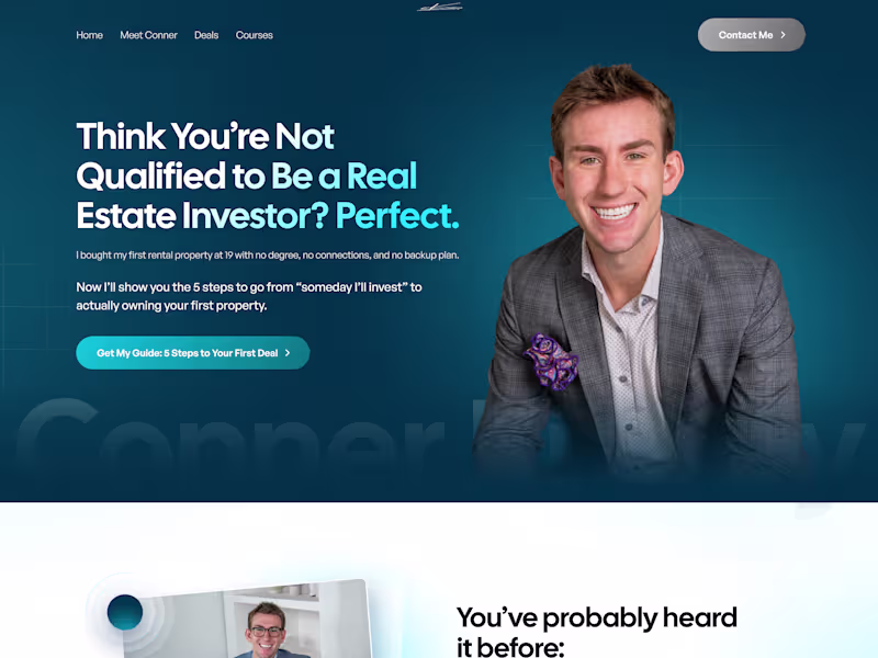 Cover image for Conner Kinney Real Estate Investor Education Site