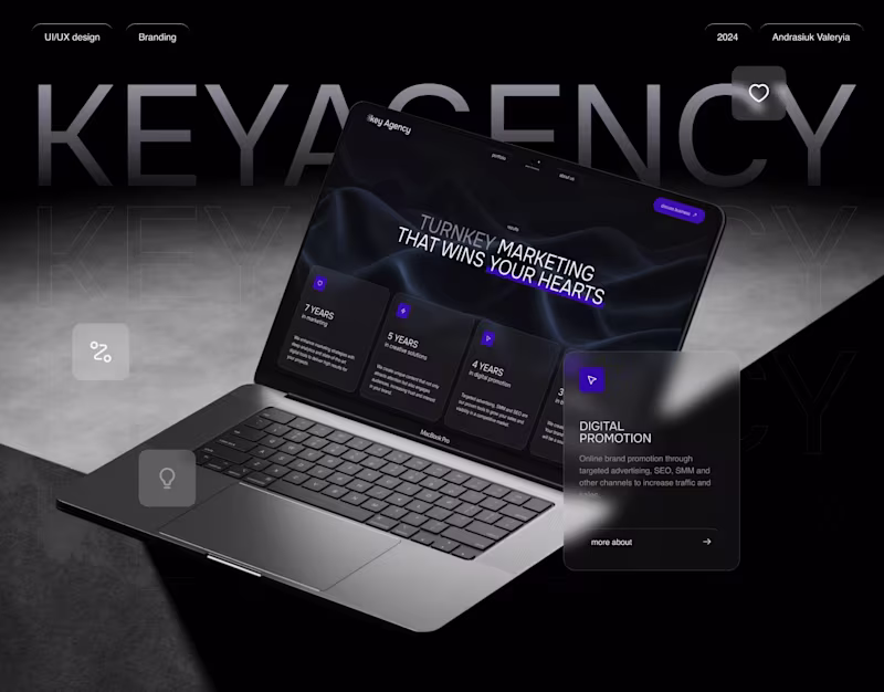 Cover image for UI/UX & branding for marketing agency | KeyAgency