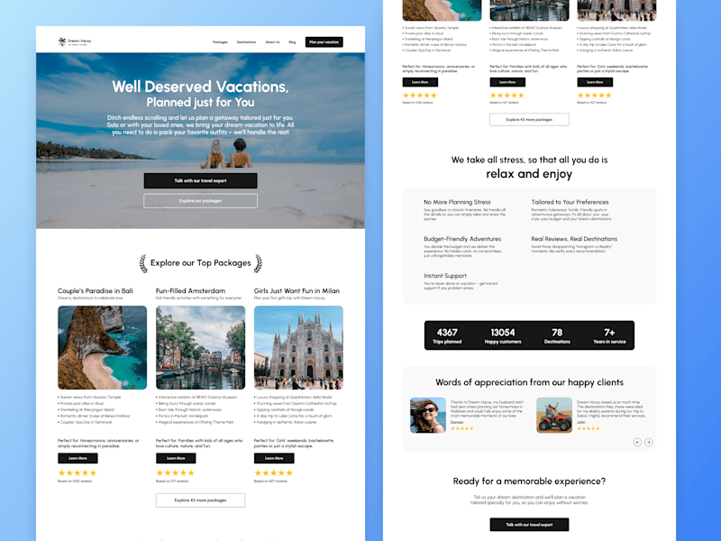 Cover image for Travel Website | Responsive | Desktop & Mobile