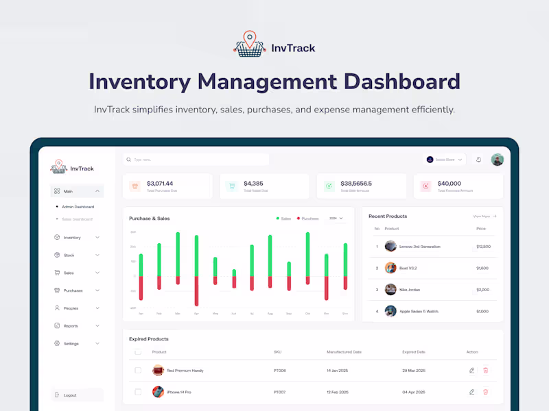 Cover image for InvTrack - Inventory Management System