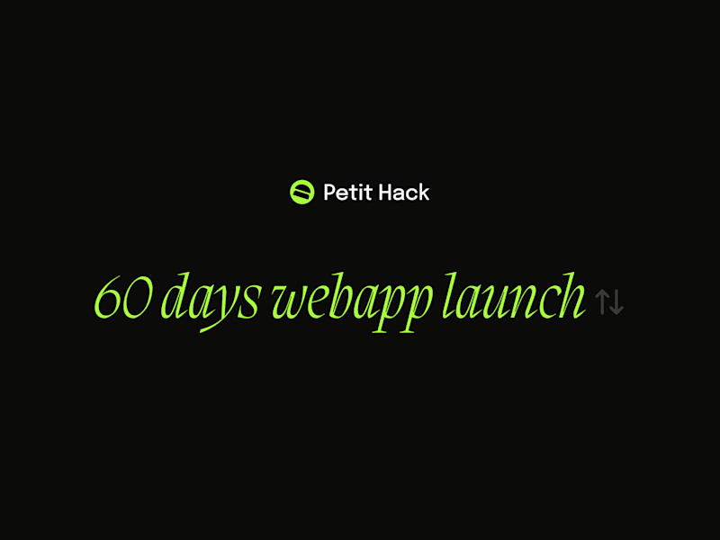Cover image for 60 days Webapp Launch