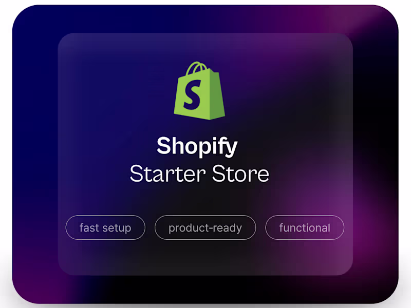 Cover image for Launch-ready Shopify store setup with payments and products