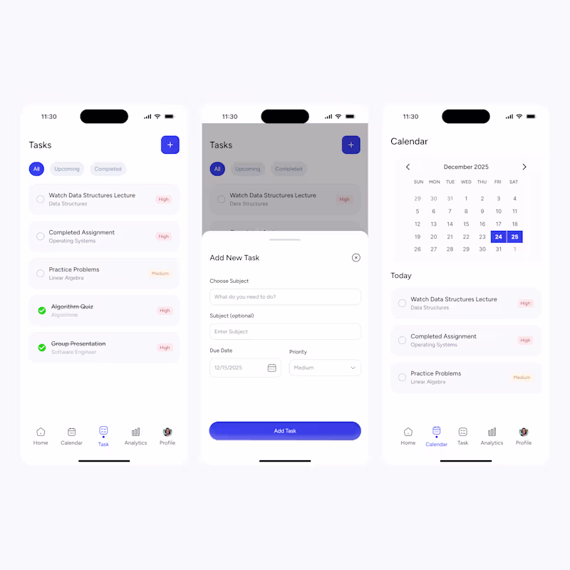 Cover image for Just wrapped up the Tasks & Calendar experience for a Study ...