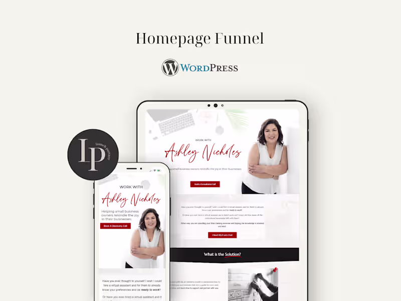 Cover image for Homepage Funnel Build for Online Business Manager